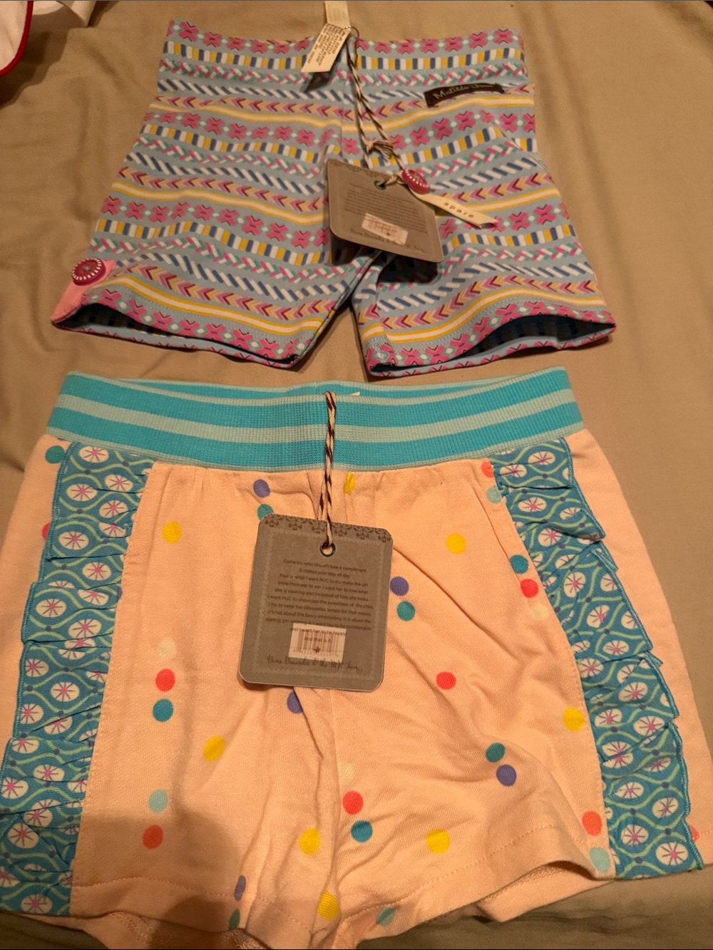 Matilda Jane Blue & Pink Patterned Girls' Shorts
